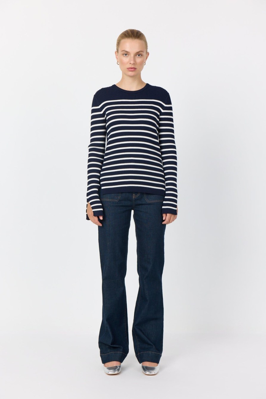 Kvinde Leveté Room | Lr-Agnes 7 Pullover Navy