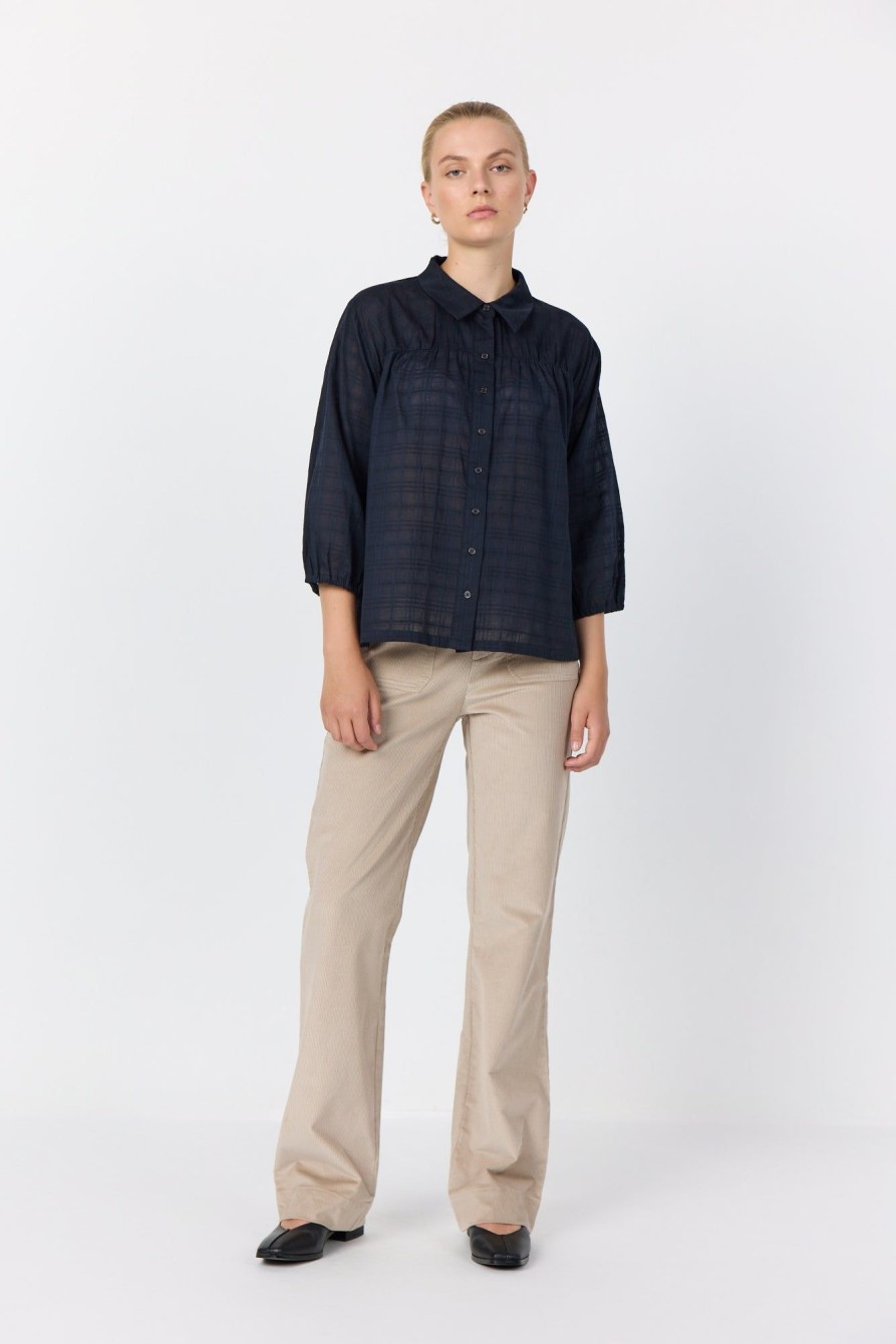 Kvinde Leveté Room | Lr-Drew 2 Bluse Navy